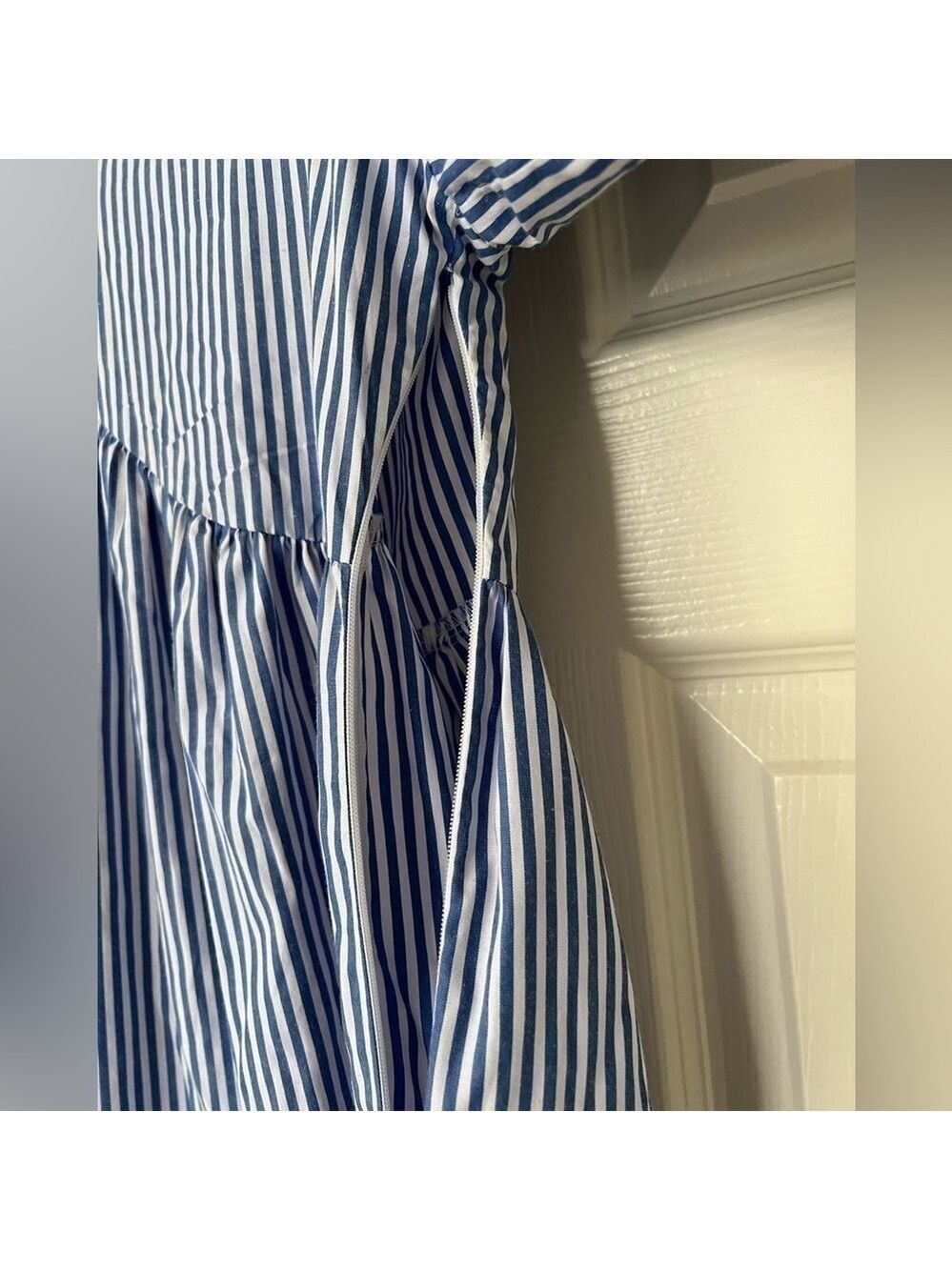 Influence Tie Neck Puff Sleeve Midi Dress. Size 12 - Picture 7 of 8